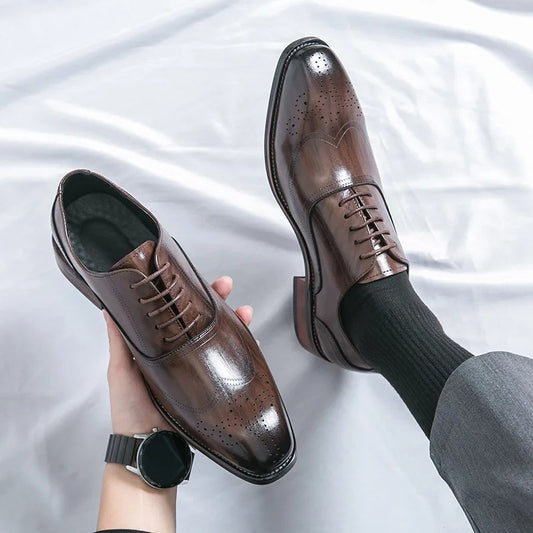Black Leather Business Shoes